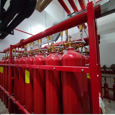 Rot 70L - 90L IG100 Stickstofffeuerlöschsystem Rohrnetztyp